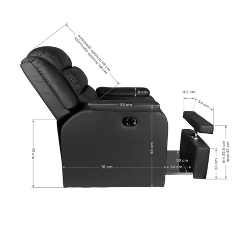 Spa chair for pedicure hilton black - BVShop