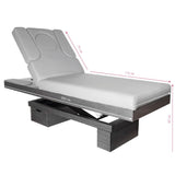 Spa cosmetic bed azzurro wood 815b heated light gray - BVShop