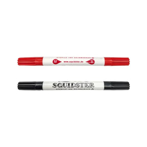 Squidster Mini Sterile Dual Ended Skin Marker Black/Red - BVShop