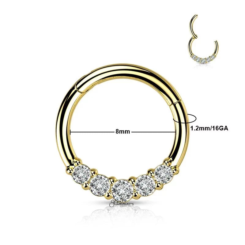 Steel Blaze Face Set Ring - BVShop
