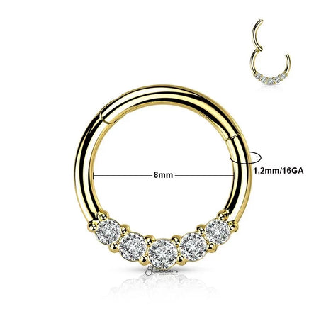Steel Blaze Face Set Ring - BVShop
