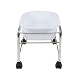 Straight pedicure tray with chrome wheels - BVShop