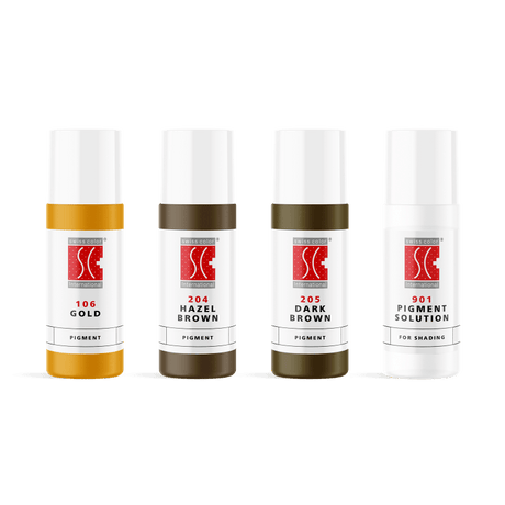 Swiss Color Eyebrow Pigments Set 4x5ml - BVShop