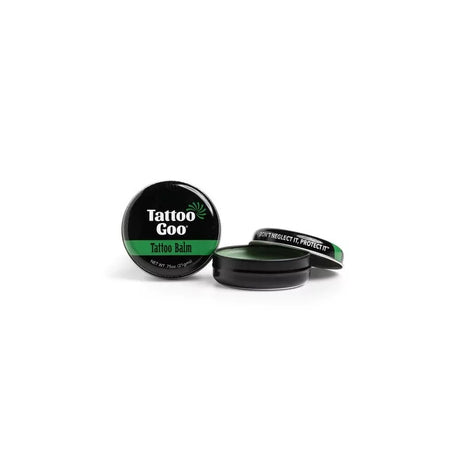 Tattoo Goo Original Aftercare Salve in a 21g jar, natural skin healing ointment for fresh tattoos, with a smooth, creamy texture.