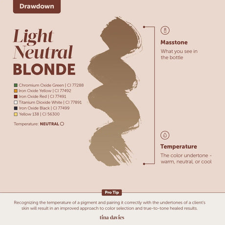 Tina Davies FADE Light Neutral Blonde Pigments 15ml - BVShop