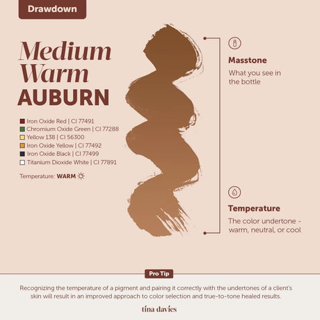 Tina Davies FADE Medium Warm Auburn Pigments 15ml - BVShop