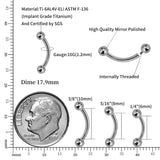 Titan Curved Barbell For Piercing - BVShop