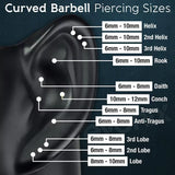 Titanium Push In Curved Labret - BVShop