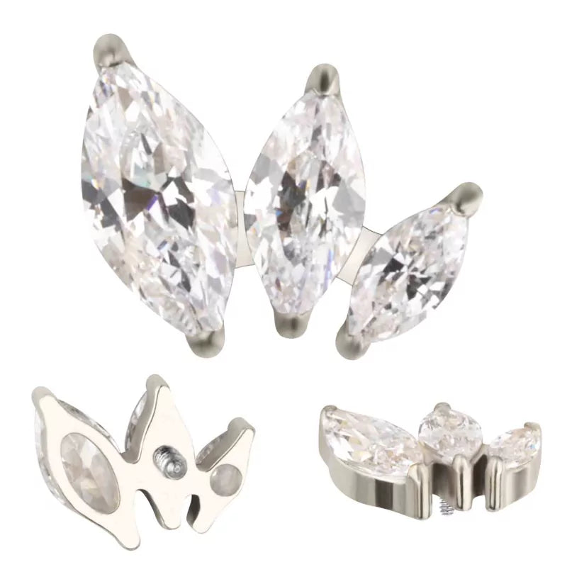 Titanium Ring Arranged Marquise - BVShop