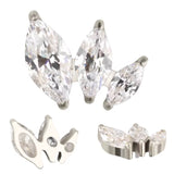 Titanium Ring Arranged Marquise - BVShop