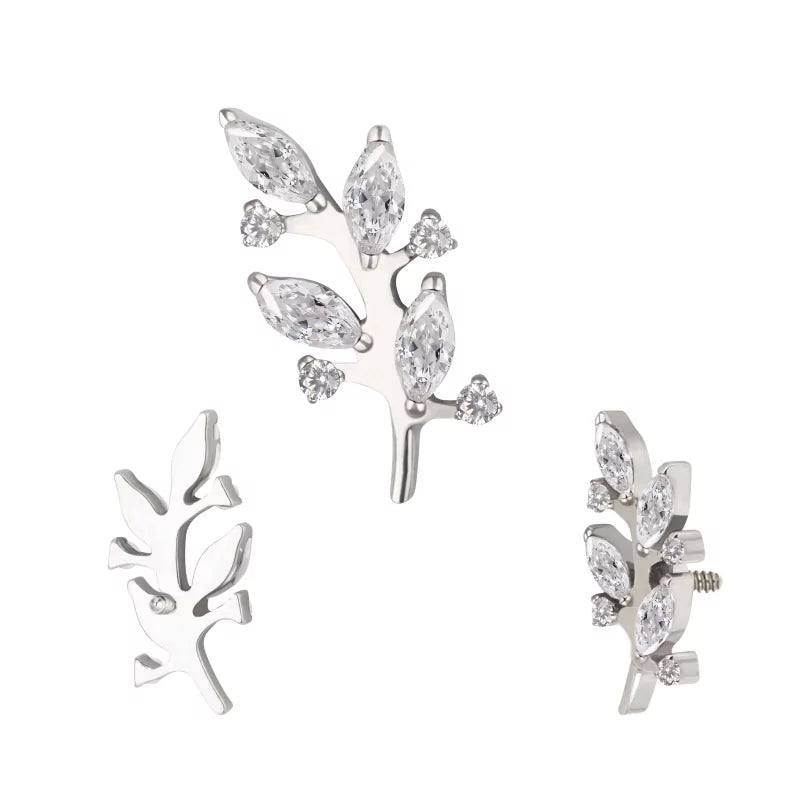 Titanium ring with a branch-shaped design by BVShop, showcasing its sleek, modern style and polished finish.