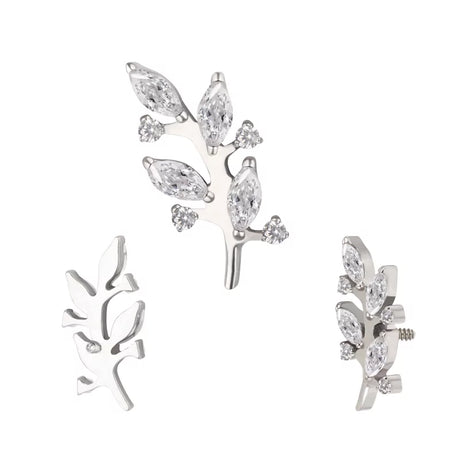 Titanium ring with a branch-shaped design by BVShop, showcasing its sleek, modern style and polished finish.