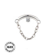 Titanium ring chain dangle jewelry featuring a sleek, modern design with interconnected rings and dangling accents.