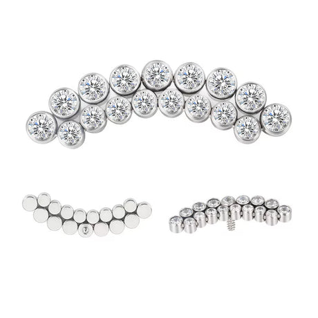 Titanium ring featuring a curved line bezel design, showcasing sleek modern craftsmanship with a smooth, polished surface.