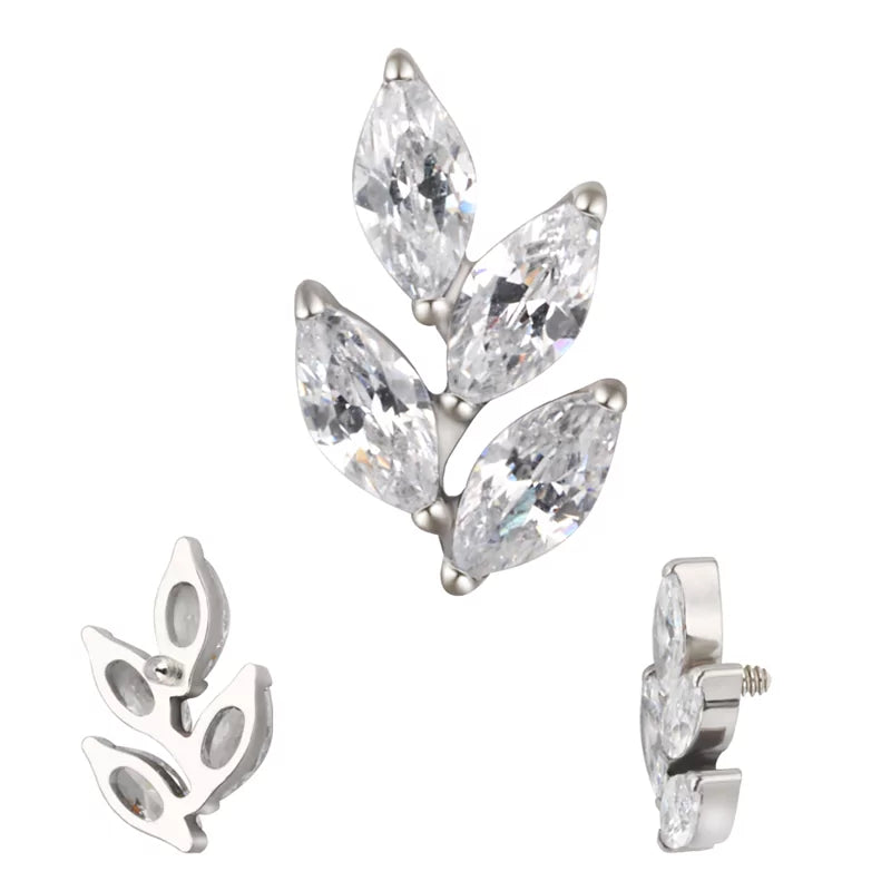 Titanium Ring Leaf Shape - BVShop