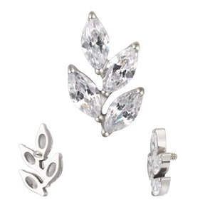 Titanium Ring Leaf Shape - BVShop