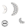 Titanium Ring Paved Moon - BVShop