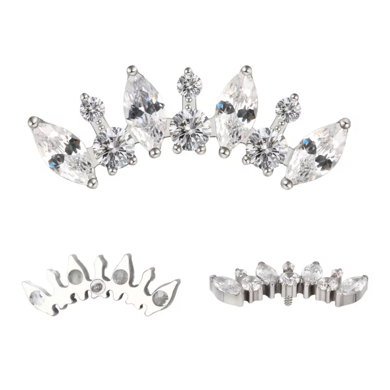 Titanium Ring Round And Marquise - BVShop