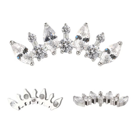 Titanium Ring Round And Marquise - BVShop