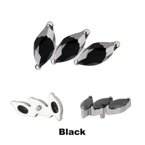 Titanium ring tips with 3-prong curved fan design, used for jewelry making, by BVShop.