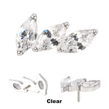 Titanium ring tips with 3-prong curved fan design for precise nail art application, by BVShop.