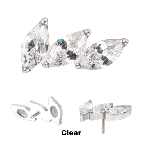 Titanium ring tips with 3-prong curved fan design for precise nail art application, by BVShop.