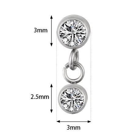 Close-up of BVShop titanium ring with twin bezel design, showcasing its sleek, modern style and polished finish.