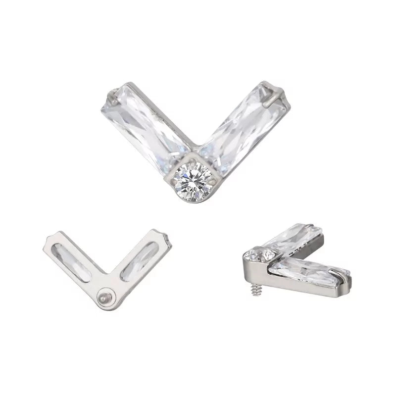 Titanium Ring Twin Rectangle Shape - BVShop