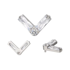 Titanium Ring Twin Rectangle Shape - BVShop