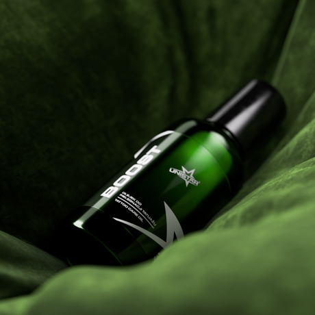 Unistar Boost Tattoo Care Oil 30ml bottle with label, designed for tattoo healing and skin nourishment.