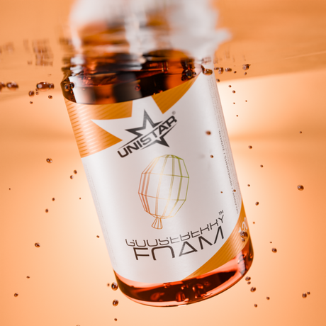 Unistar Gooseberry Foam Soap 120 ml bottle with clear label and pump dispenser, showcasing fresh gooseberry scent.