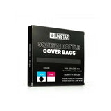 Unistar squeeze bottle bags in pink and blue, flexible plastic storage pouches for liquids or small items.