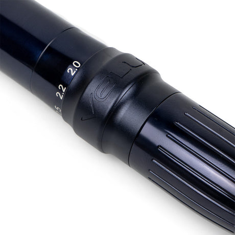 Kwadron VELURE Wireless PMU Machine in royal blue with ergonomic design and wireless functionality for permanent makeup applications.