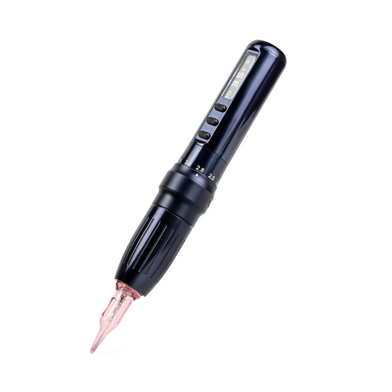 Kwadron VELURE Wireless PMU Machine in royal blue with sleek design and wireless functionality for permanent makeup procedures