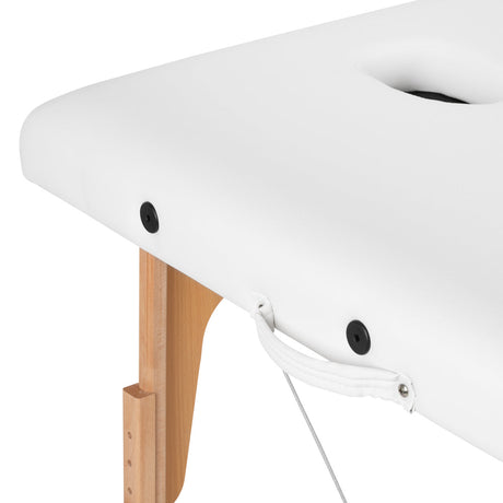 WOODEN FOLDING MASSAGE TABLE COMFORT ACTIV FIZJO LUX 2-SECTIONS 190X70 WHITE - BVShop