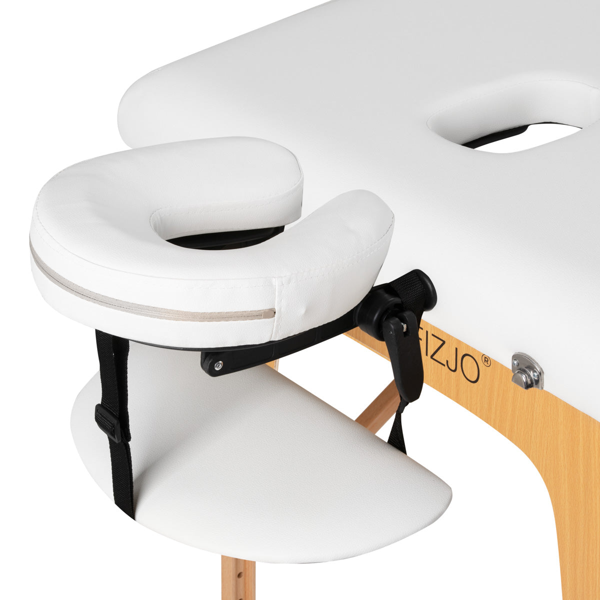 WOODEN FOLDING TABLE FOR MASSAGE COMFORT ACTIVFIZJO LUX 3 SECTIONS 190X70 WHITE - BVShop