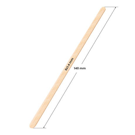 Wooden spatula, small 140x6x1.4mm - 150 pieces - BVShop