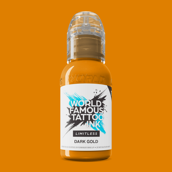 World Famous Limitless Tattoo Ink Dark Gold 30ml - BVShop