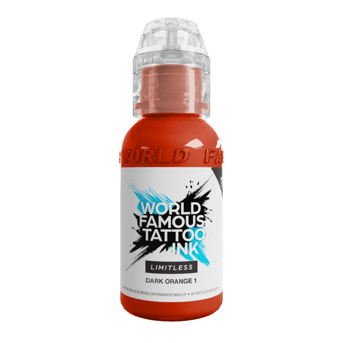 World Famous Limitless Tattoo Ink Dark Orange 1 30ml - BVShop