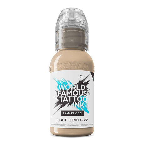 World Famous Limitless Tattoo Ink Light Flesh 1 v2 30ml - BVShop
