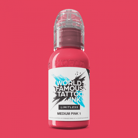 World Famous Limitless Tattoo Ink Medium Pink 1 30ml - BVShop