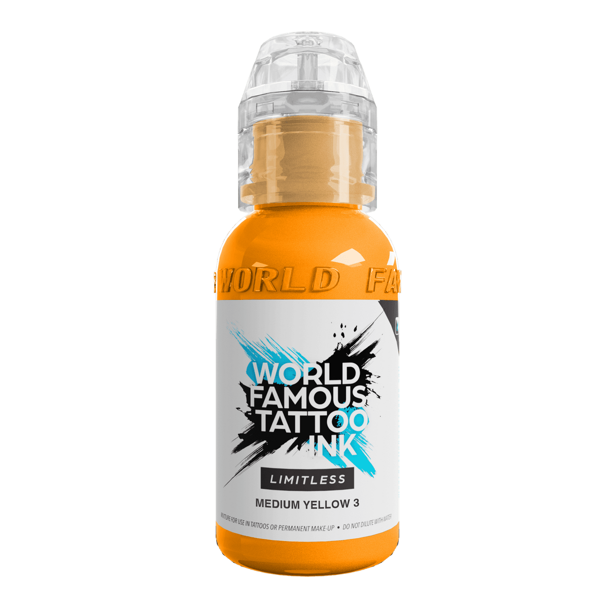 World Famous Limitless Tattoo Ink Medium Yellow 3 30ml - BVShop